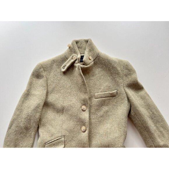 RALPH LAUREN Pale Green Loden Tweed Wool Herringbone Riding Blazer, Size 4 - Picture 8 of 16